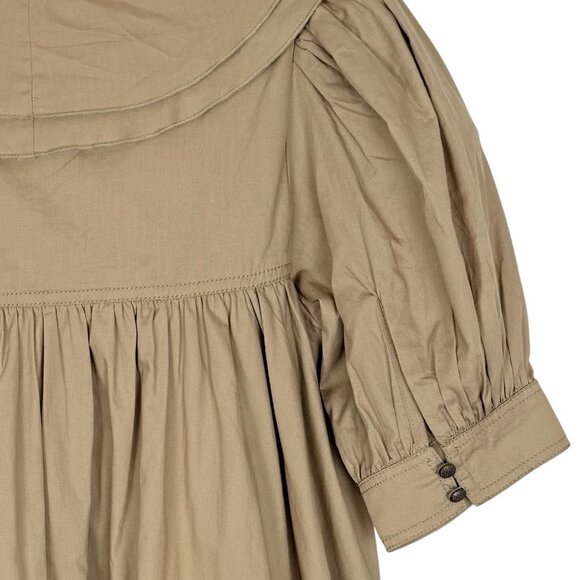 Anthropologie Pilcro Short-Sleeve Bow-Front Tunic Mini Dress Womens M Oversized - Picture 9 of 12